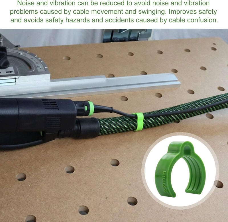 seork 10-Pack Tidy Workshop Heavy-Duty Dust Hose Organizer Clips 37mm Fits for Festool D27 Vacs, Sanders & Extractors - Image 5